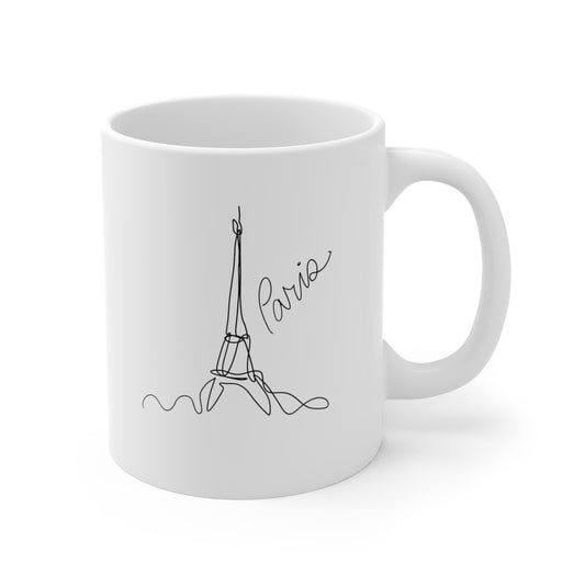 Paris Mug, France Mug, White Mug 11oz, Love Paris Mug