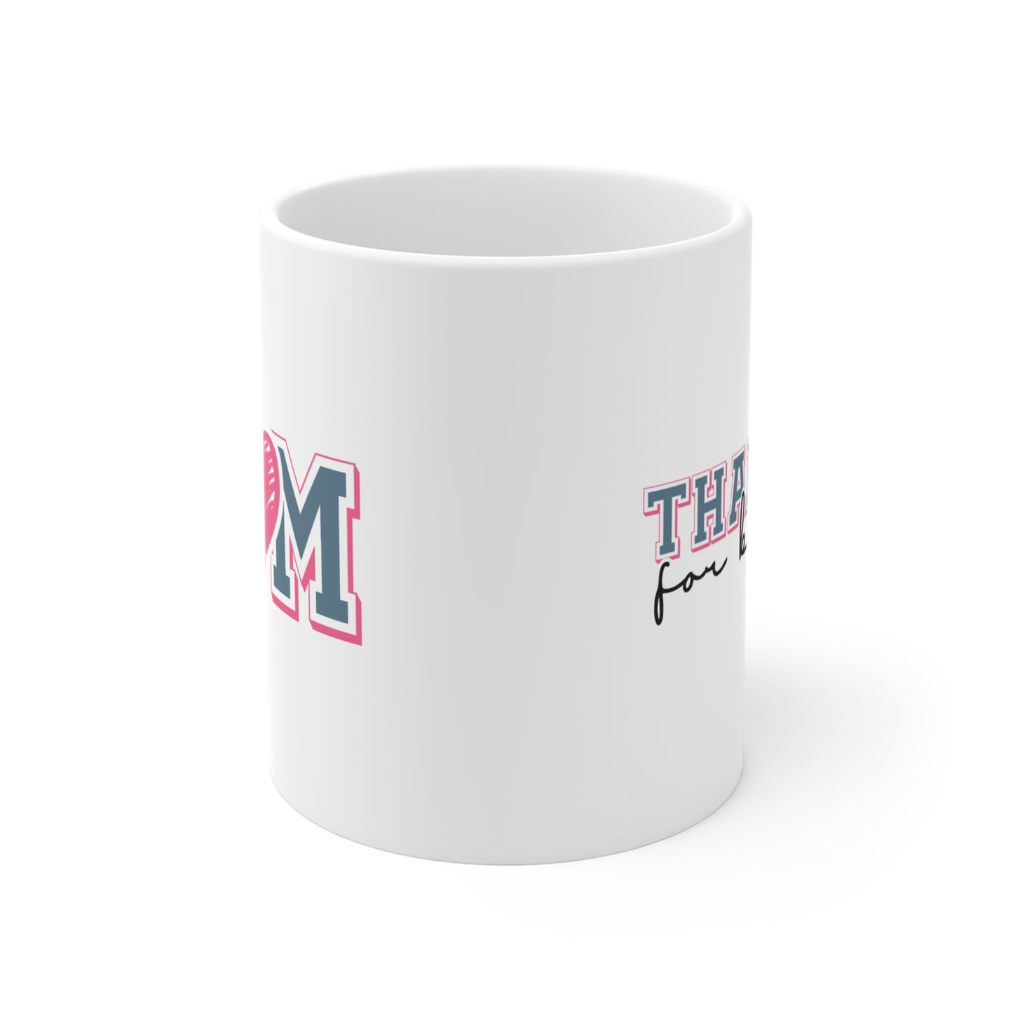 Mom Mug, Mother's Day Mug, Mothers Day Mug, White with and Pink Heart Mug, Pink Heart "Mom" Mug, Gift